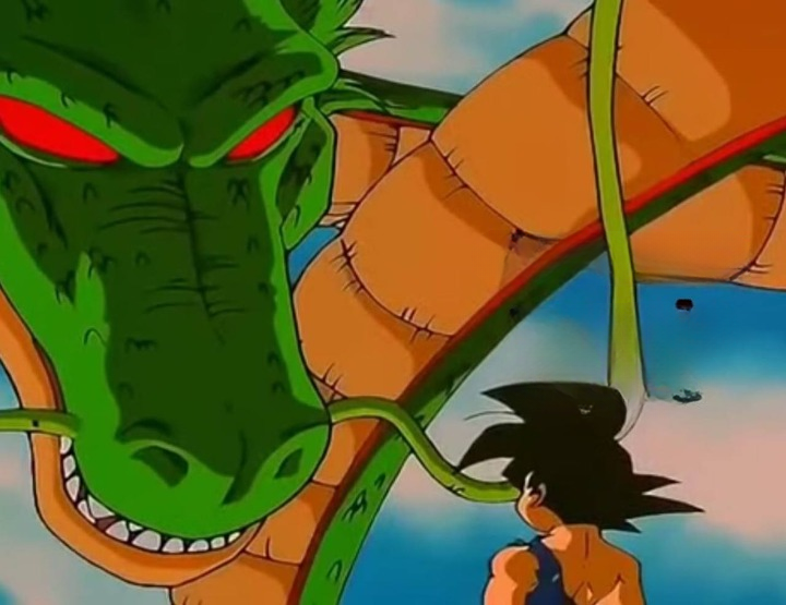 High Quality Goku shenron wish Blank Meme Template