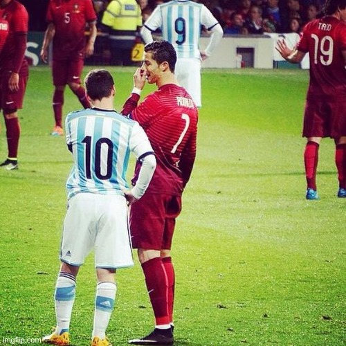 Ronaldo and Messi | image tagged in ronaldo and messi | made w/ Imgflip meme maker