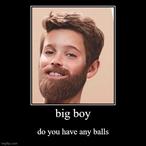 balls | big boy | do you have any balls | image tagged in funny,demotivationals | made w/ Imgflip demotivational maker