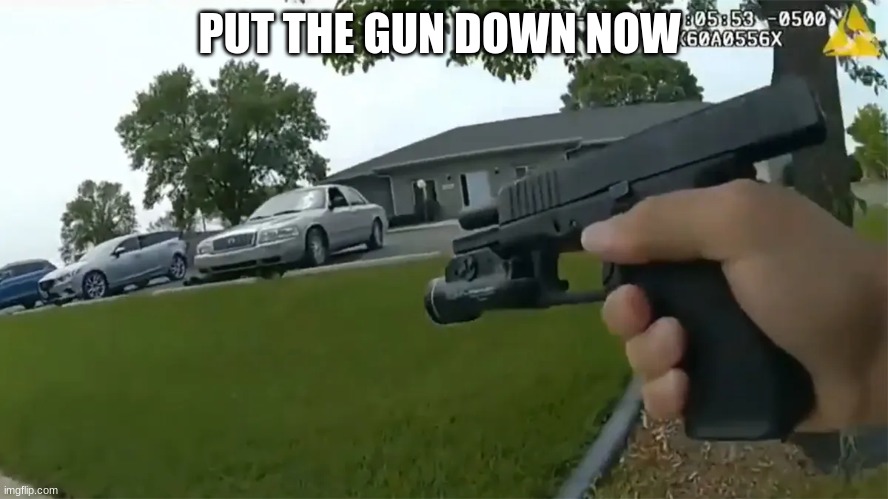 PUT THE GUN DOWN NOW | made w/ Imgflip meme maker