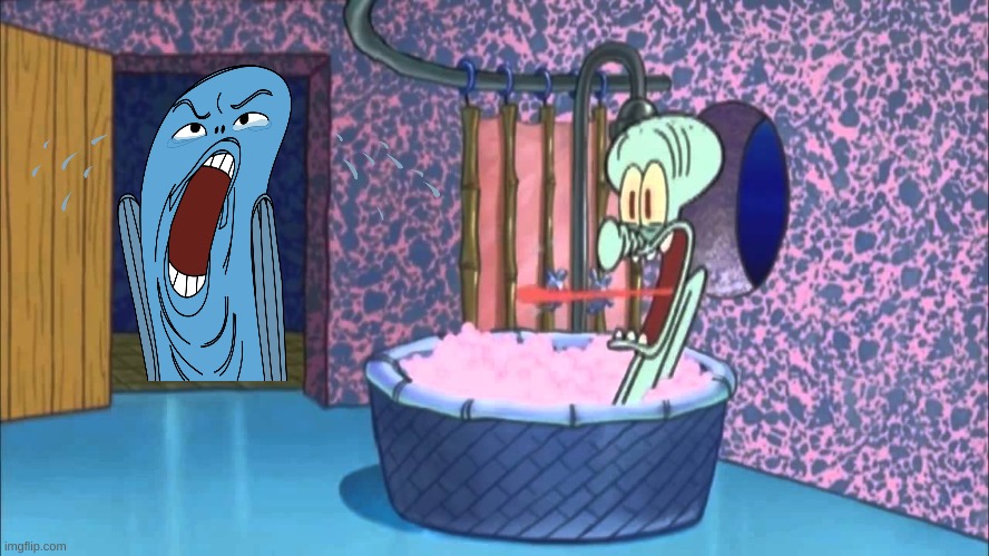 DEUUEAUGH Drops By Squidward's house | image tagged in who dropped by squidward's house | made w/ Imgflip meme maker