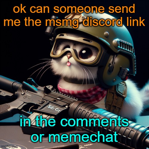 ok can someone send me the msmg discord link; in the comments or memechat | image tagged in silly critter but ai generated | made w/ Imgflip meme maker