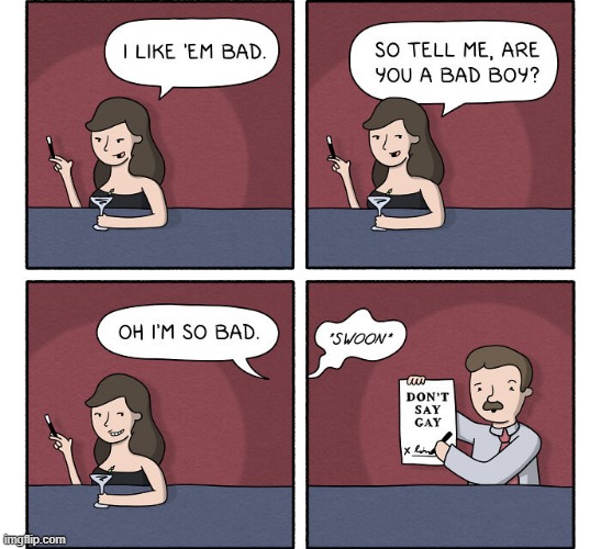 Are You Bad? | image tagged in comics | made w/ Imgflip meme maker