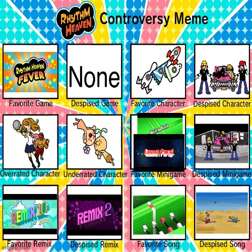 My opinions on rhythm heaven other rhythm heaven fans hit me with yours | image tagged in remix | made w/ Imgflip meme maker