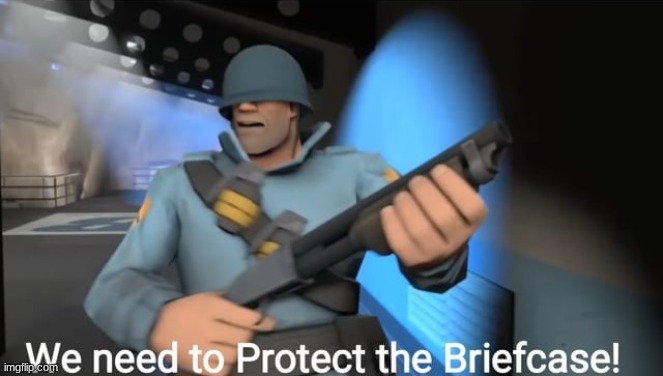 Protect the briefcase | image tagged in protect the briefcase | made w/ Imgflip meme maker