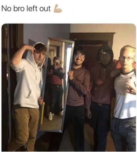 High Quality no bro left out Blank Meme Template