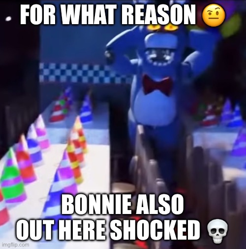 FOR WHAT REASON ? BONNIE ALSO OUT HERE SHOCKED ? | image tagged in bonnie scared | made w/ Imgflip meme maker