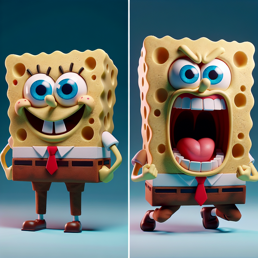 High Quality Spongebob screaming Blank Meme Template