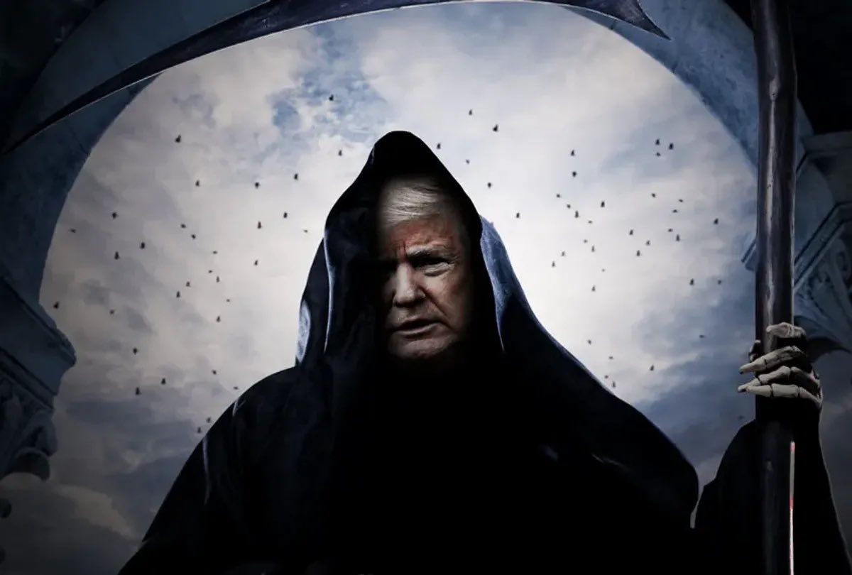 Trump as Grim Reaper Blank Meme Template