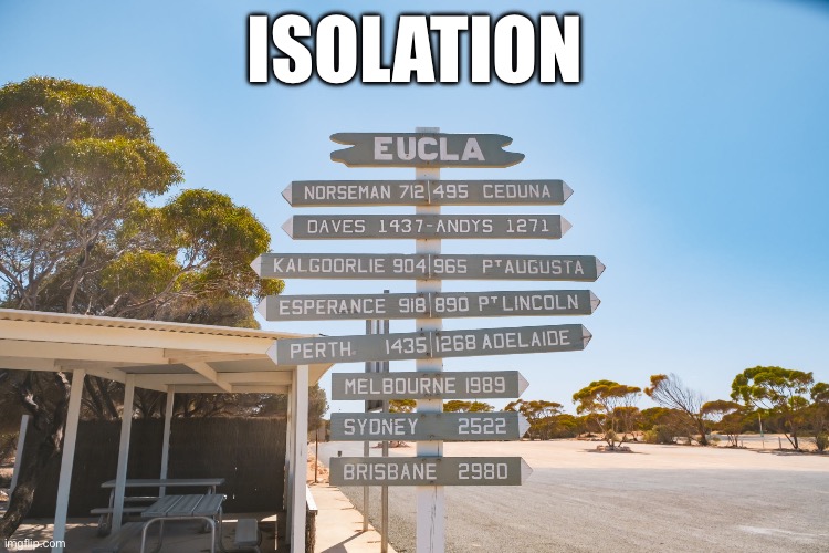 Isolation | ISOLATION | image tagged in social distance,driving,highway | made w/ Imgflip meme maker