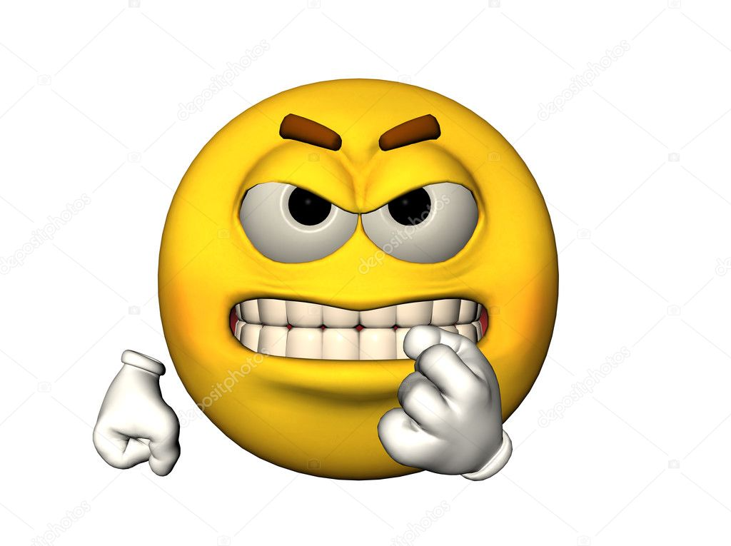 Angry Emoji showing fist Blank Meme Template