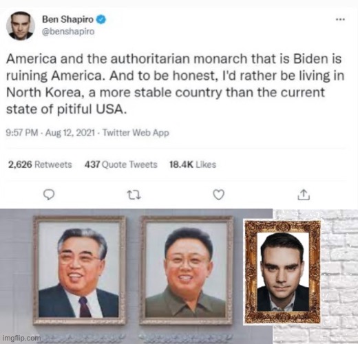 Comrade Shapiro is about to make Kim Il-Sung look like a libertarian | made w/ Imgflip meme maker