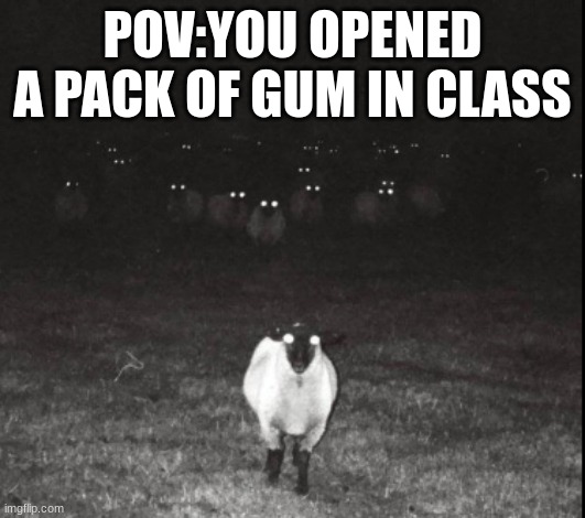 POV:YOU OPENED A PACK OF GUM IN CLASS | made w/ Imgflip meme maker