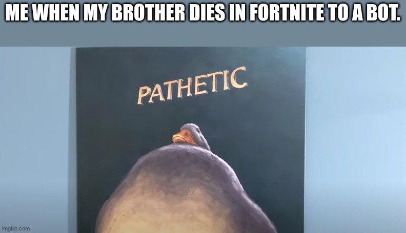 this happend recently | ME WHEN MY BROTHER DIES IN FORTNITE TO A BOT. | image tagged in fortnite | made w/ Imgflip meme maker