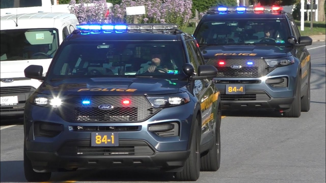police cars responding Blank Meme Template