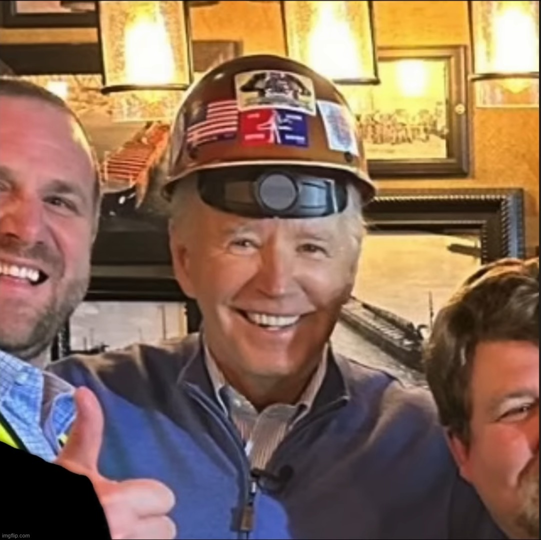 President Idiot Wears Hard Hat Backwards | image tagged in moron,idiot,dementia,joe biden | made w/ Imgflip meme maker