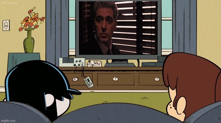 Lucy, and Lynn watching The Godfather Part III | image tagged in the loud house,deviantart,memes,paramount,1990s,90s | made w/ Imgflip meme maker