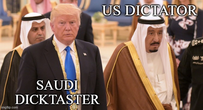 ISIS agent | US DICTATOR; SAUDI DICKTASTER | image tagged in maga,isis,traitor | made w/ Imgflip meme maker