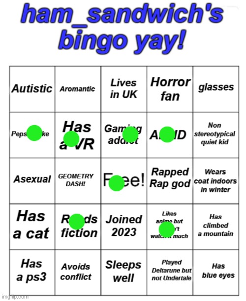 everyone give me your bingo's | image tagged in ham's bingo board | made w/ Imgflip meme maker