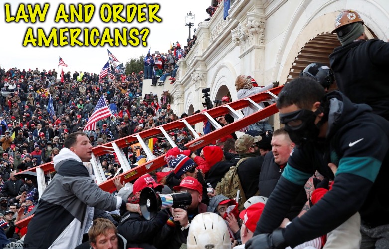 Qanon - Insurrection - Trump riot - sedition | LAW AND ORDER 
AMERICANS? | image tagged in qanon - insurrection - trump riot - sedition | made w/ Imgflip meme maker