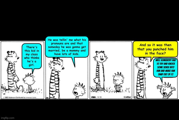 Truth hurts those the most that have an agenda to hide | image tagged in calvin and hobbes,politics,old school,gender confusion,republicans | made w/ Imgflip meme maker