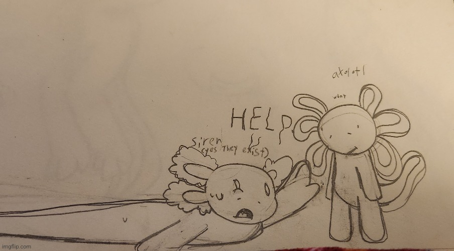 Silly doodle :D | image tagged in axolotl | made w/ Imgflip meme maker