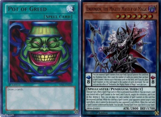 one of these cards has been banned for having an op effect | made w/ Imgflip meme maker