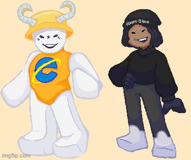 Drawing my iconic Roblox characters (If you know what I did with the left one, no you didn't.) | made w/ Imgflip meme maker