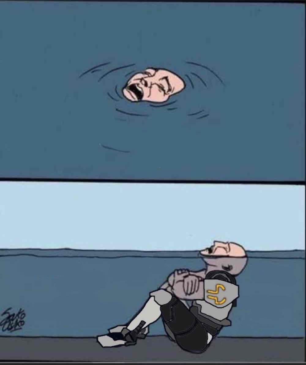 T2 Drowning in Shallow Water Blank Meme Template