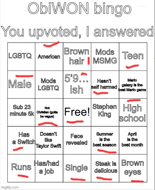 ObiWON bingo | image tagged in obiwon bingo | made w/ Imgflip meme maker