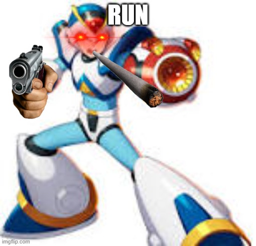 X IS MAD | RUN | image tagged in megaman | made w/ Imgflip meme maker