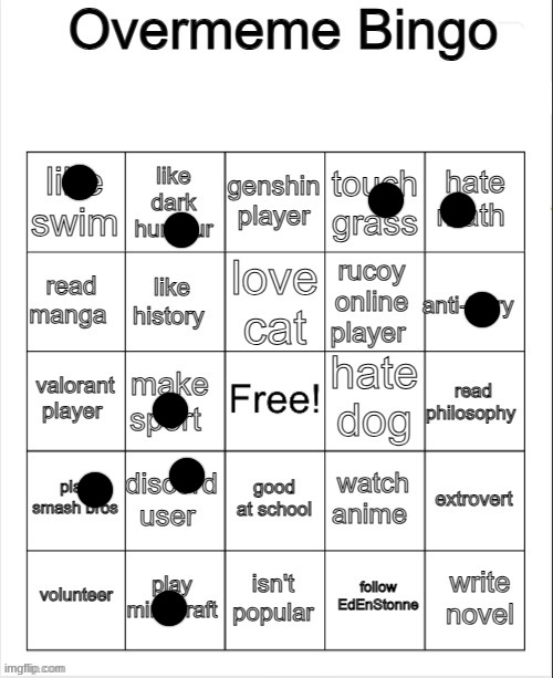 Overmeme bingo | image tagged in overmeme bingo | made w/ Imgflip meme maker