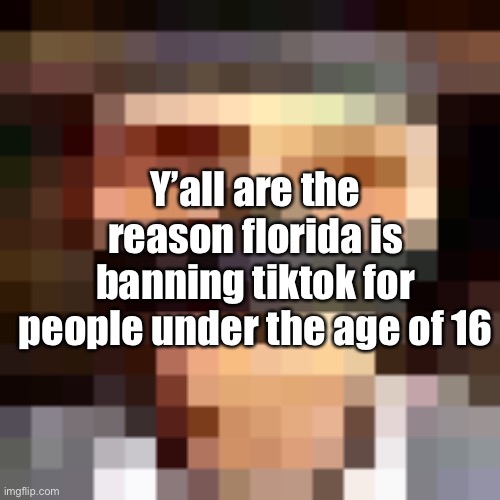 Retro spy | Y’all are the reason florida is banning tiktok for people under the age of 16 | image tagged in retro spy | made w/ Imgflip meme maker