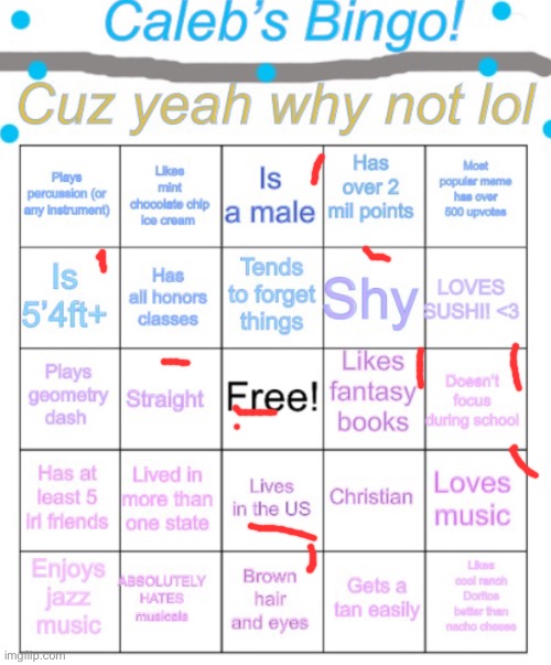 Caleb’s bingo | image tagged in caleb s bingo | made w/ Imgflip meme maker