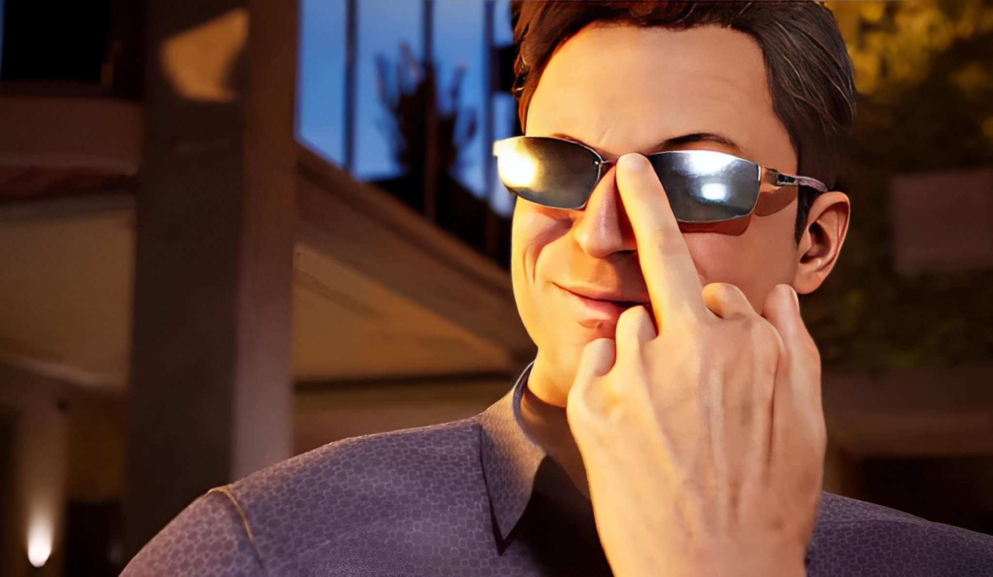 Johnny Cage cool looks Blank Meme Template