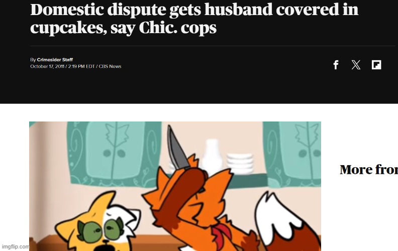 Domestic violence: Husband arrested for making cupcake out of wife | image tagged in mika_kit,ashfirekit,furry,kits4ekit,meme animation,domestic violence | made w/ Imgflip meme maker