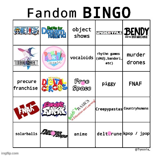 a | image tagged in bingo from tck | made w/ Imgflip meme maker