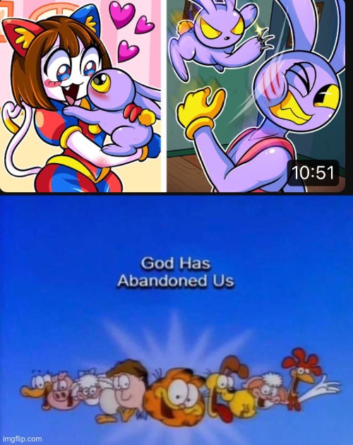 image tagged in garfield god has abandoned us | made w/ Imgflip meme maker