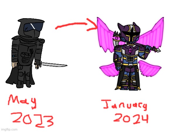 the improvement in my art style during these 2 time periods is crazy | made w/ Imgflip meme maker