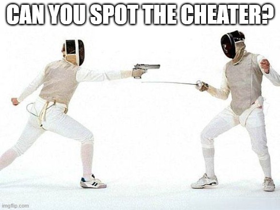 meme by Brad can you spot the cheater in sports | CAN YOU SPOT THE CHEATER? | image tagged in sports,cheating,cheaters,funny meme,humor,funny | made w/ Imgflip meme maker
