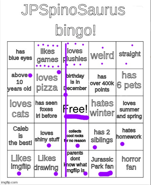 Shoutout to JPSpinosaurous for this bingo | image tagged in jpspinosaurus bingo updated | made w/ Imgflip meme maker