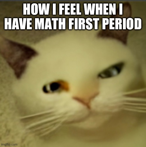 HOW I FEEL WHEN I HAVE MATH FIRST PERIOD | made w/ Imgflip meme maker