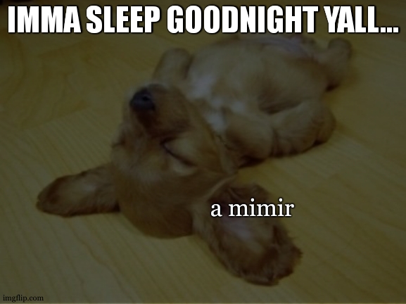 like the good ol' days | IMMA SLEEP GOODNIGHT YALL... a mimir | image tagged in gn | made w/ Imgflip meme maker