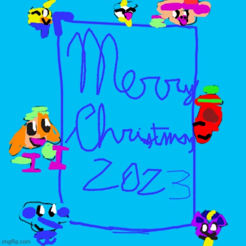 I forgot to make a post about Christmas 2023 and I make this post of Christmas 2023 as Smiling Critters | image tagged in smiling critters | made w/ Imgflip meme maker