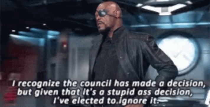 The council has elected a decision Blank Meme Template