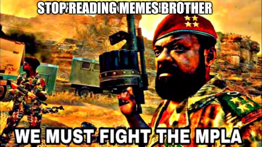 STOP WATCHING THIS BROTHER! | STOP READING MEMES BROTHER | image tagged in stop watching this brother | made w/ Imgflip meme maker
