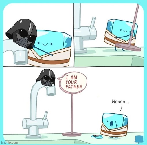 FATHER | image tagged in father,darth vader,comics,comics/cartoons,ice,ice cube | made w/ Imgflip meme maker