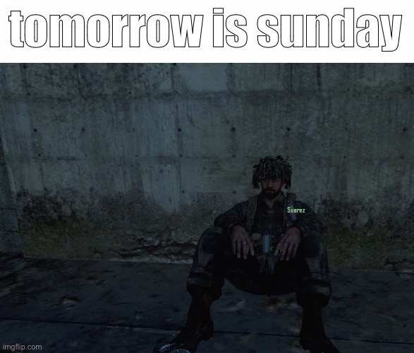 tomorrow is sunday | image tagged in white text box | made w/ Imgflip meme maker