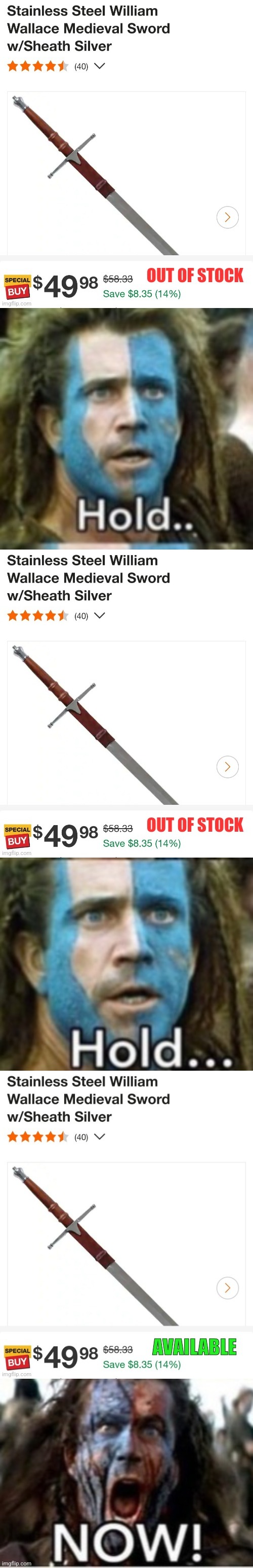 Home Depot does it again | image tagged in home depot,braveheart,sword | made w/ Imgflip meme maker