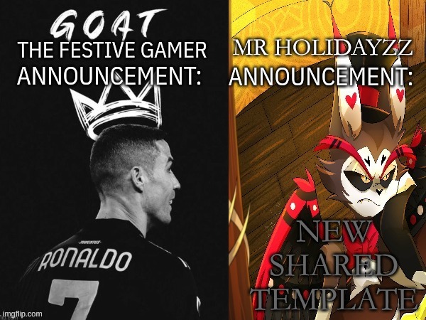 New | NEW SHARED TEMPLATE | image tagged in the festive gamer and holidayzz shared template,m | made w/ Imgflip meme maker